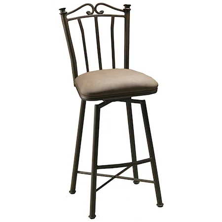 Bar Stool with Upholstered Seat and Back Design